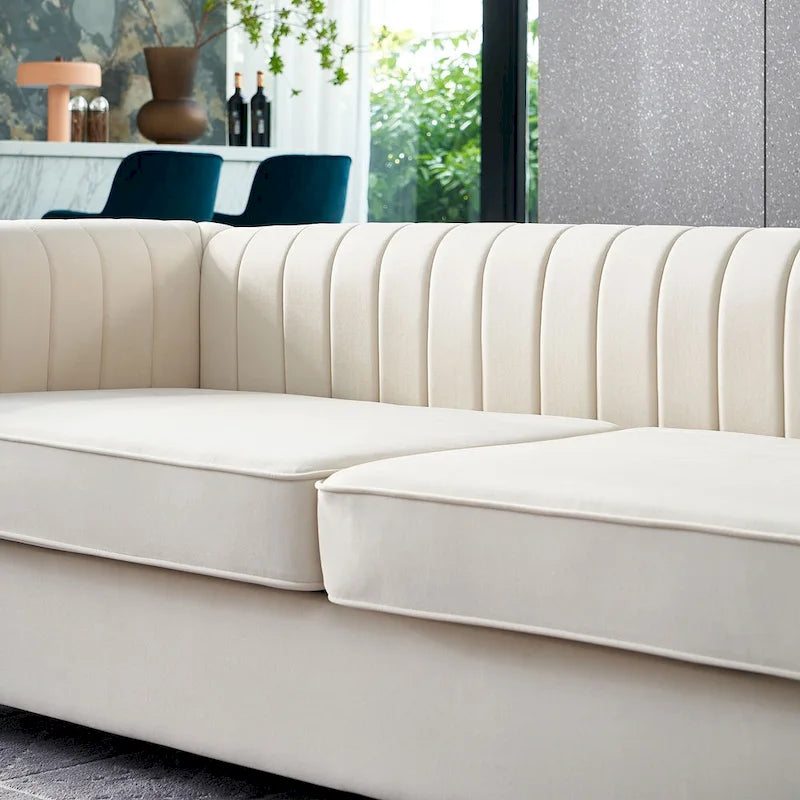 Modernes Samtsofa für das Wohnzimmer