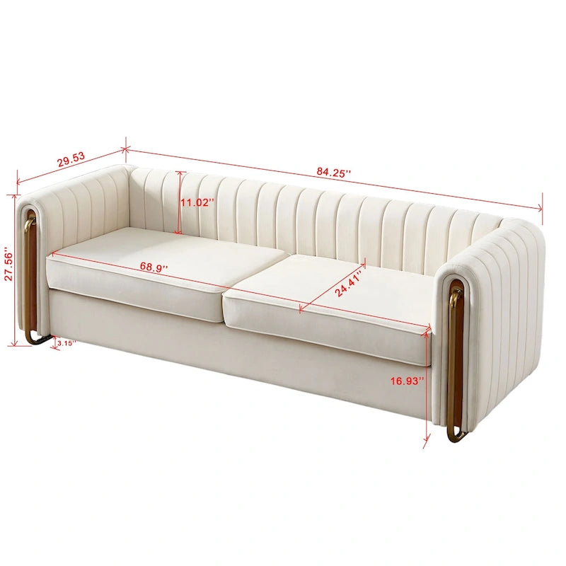 Modernes Samtsofa für das Wohnzimmer