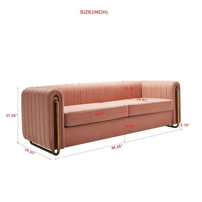 Modernes Samtsofa für das Wohnzimmer