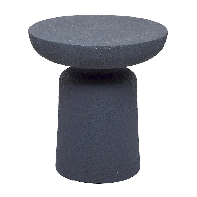 Fiberclay Ceramic Distressed Hourglass Outdoor Accent Table - White or Black