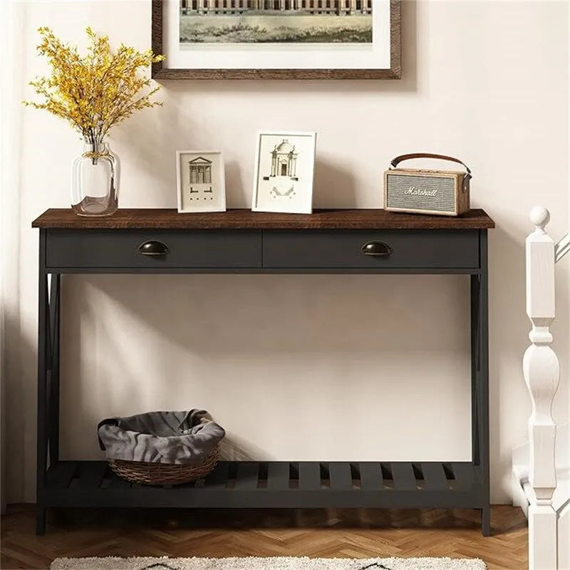 47 Konsolentisch im Landhausstil mit Schublade für den Eingangsbereich - 11.8D x 47.19W x 31.5H