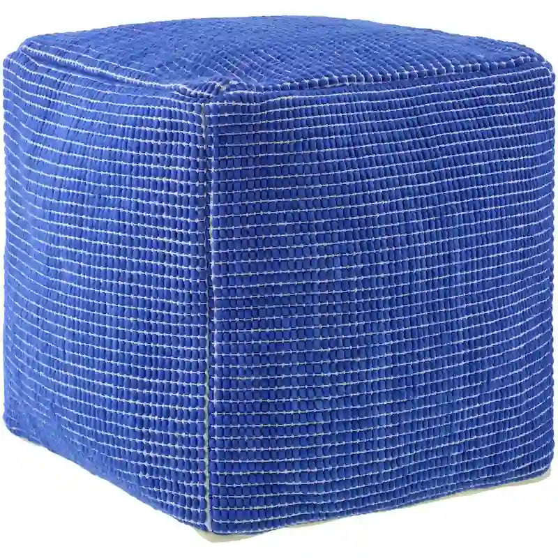 Moderner und zeitgenössischer Pouf im groben Gitterdesign