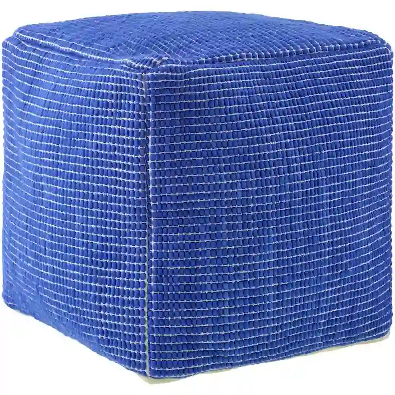 Moderner und zeitgenössischer Pouf im groben Gitterdesign