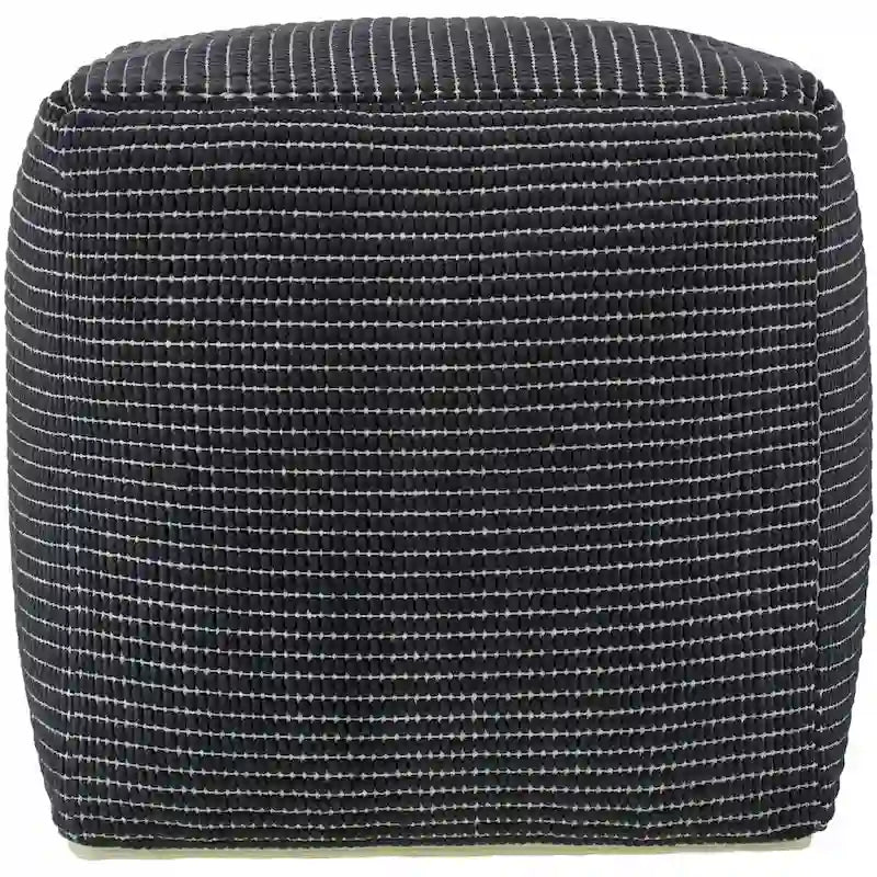 Moderner und zeitgenössischer Pouf im groben Gitterdesign