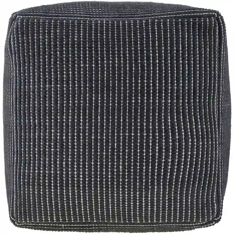 Moderner und zeitgenössischer Pouf im groben Gitterdesign