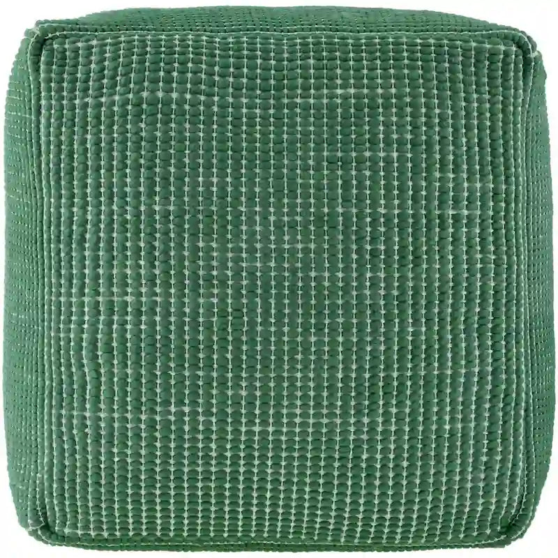 Moderner und zeitgenössischer Pouf im groben Gitterdesign