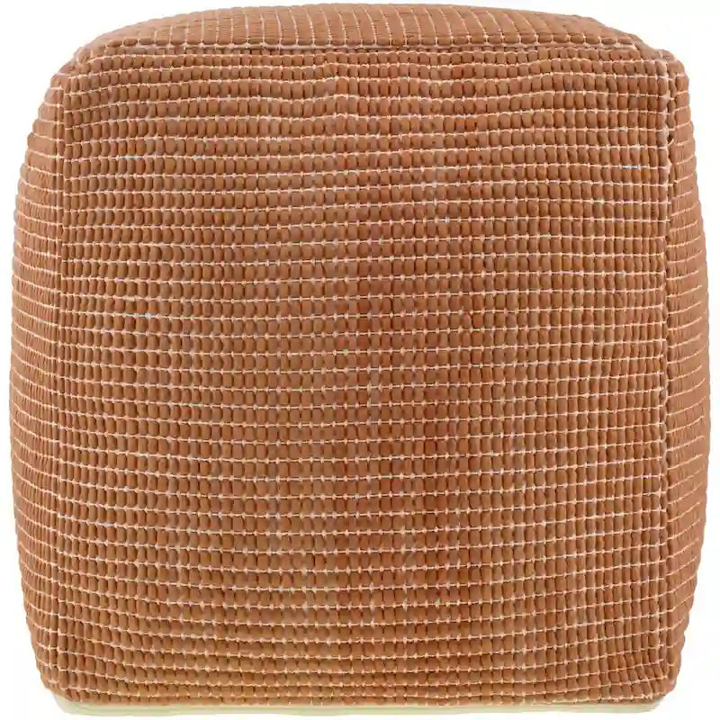 Moderner und zeitgenössischer Pouf im groben Gitterdesign
