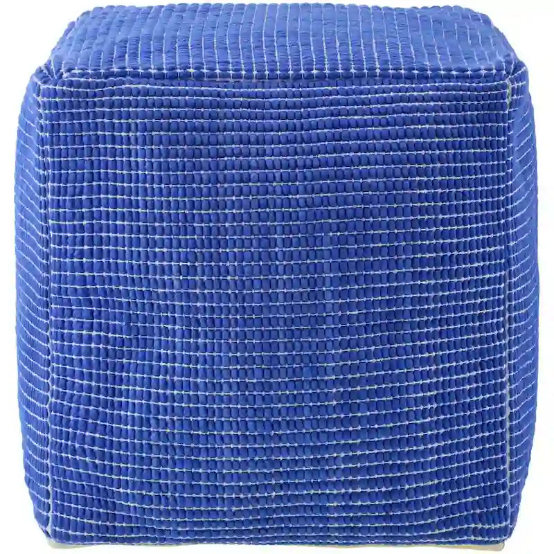 Moderner und zeitgenössischer Pouf im groben Gitterdesign